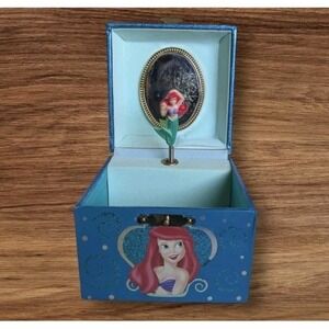 Vtg 80s Little Mermaid Musical Jewelry Box Disney Parks Ariel Under The Sea 1988